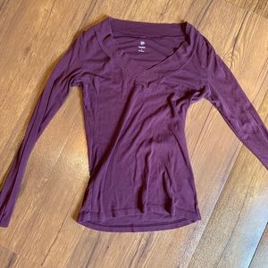 9/$35 Caslon Purple Long Sleeve Top sz S